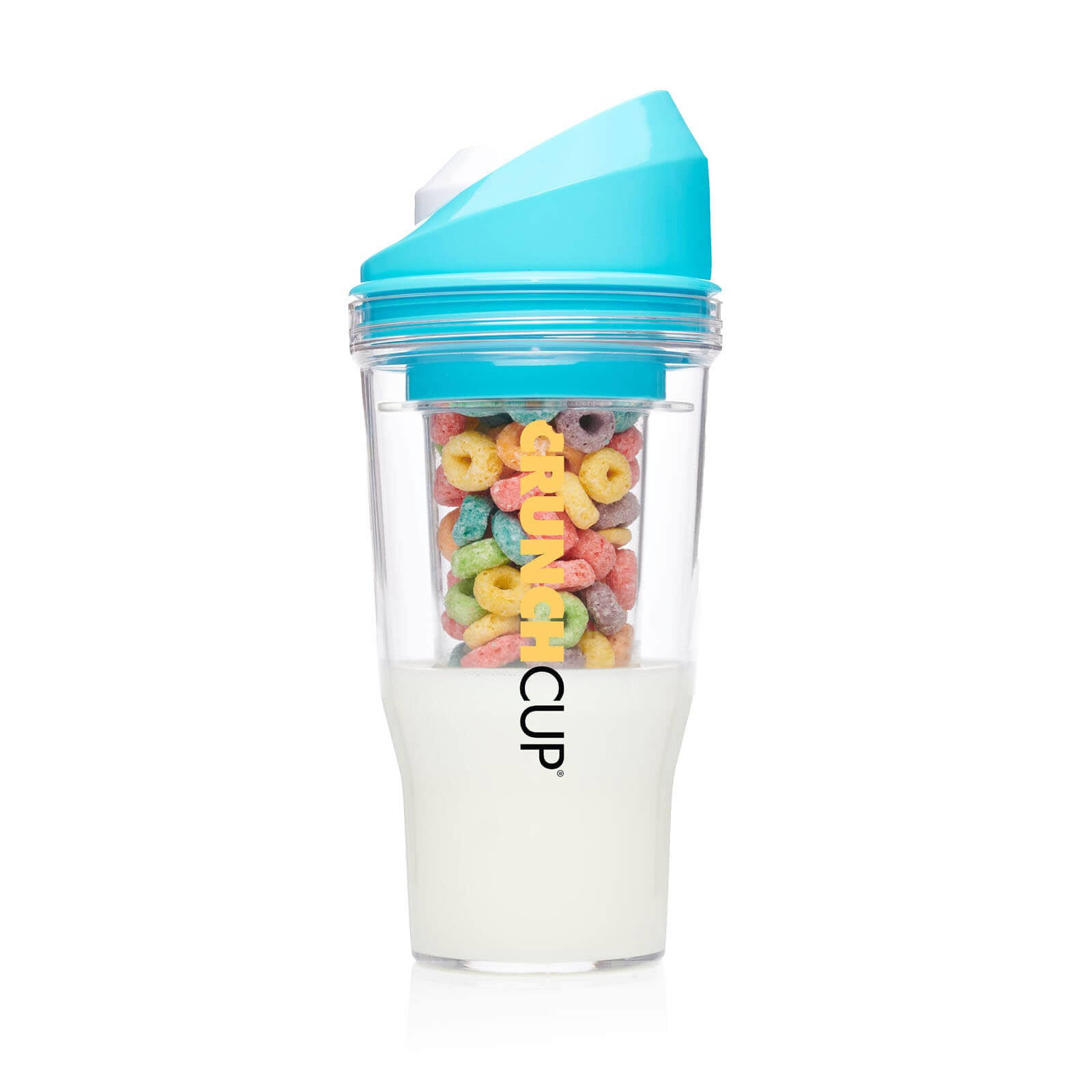 09cfce6489f336391820019a3d048cb849402f3cf4f92000693312cafdc23dea.jpg The Crunchcup XL - A Portable Cereal Cup - Blue - Image 1