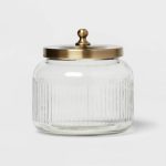Small Glass Bath Canister Brass - Threshold