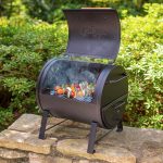 Char-Griller Table Top Charcoal Grill and Side Fire Box, Black