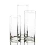 Eastland Cylinder Vases Set of 3, Clear