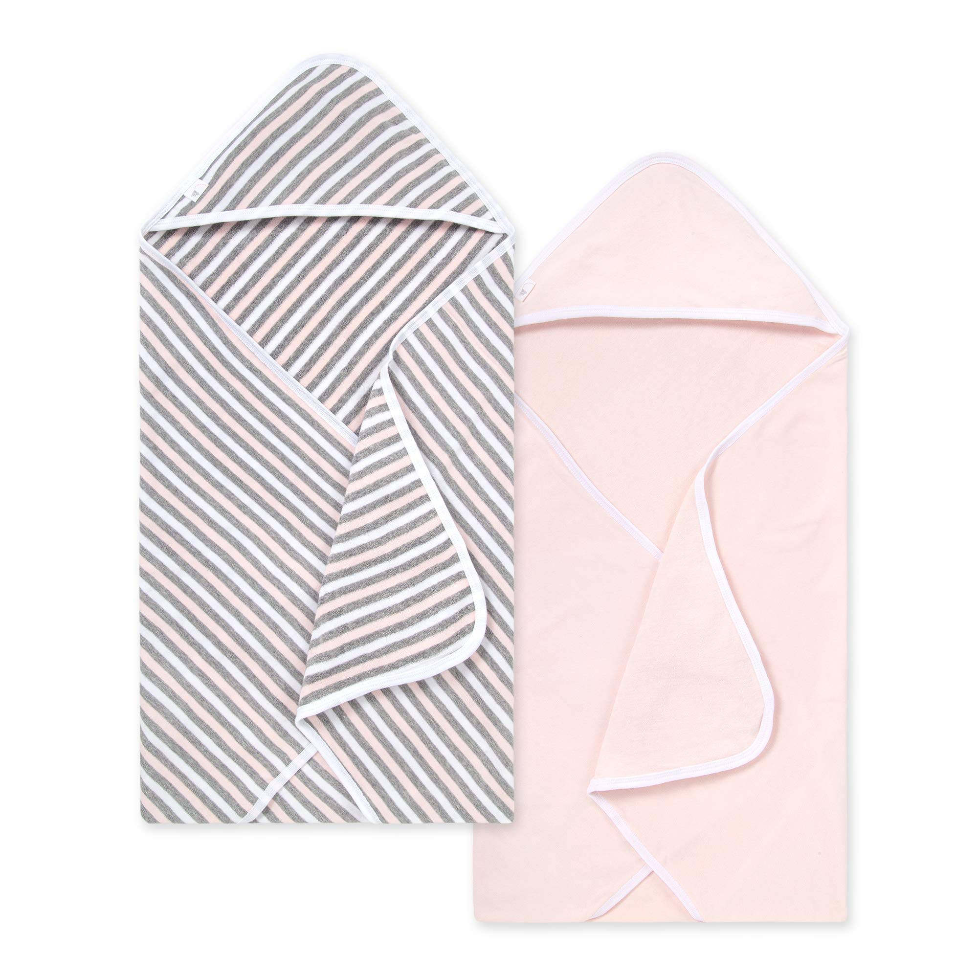 0a0b1bb95bb0c4c9618f4cdb5a02bc6b188db6af2be39b24b1cca97766ce62a3.jpg Burt's Bees Baby - Multi Stripe Organic Cotton Hooded Towel 2 Pack - Image 1