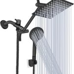 Tudoccy Shower Head, 8��' High Pressure Rainfall Shower Head/Handheld Shower Combo with 11'' Extension Arm, 9 Settings Adjustable Anti-leak Shower Head