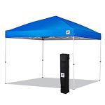 Envoy Instant Shelter Canopy. 10' x 10'. Roller Bag. 4-Piece Spike Set. Recreational Grade Royal Blue Top