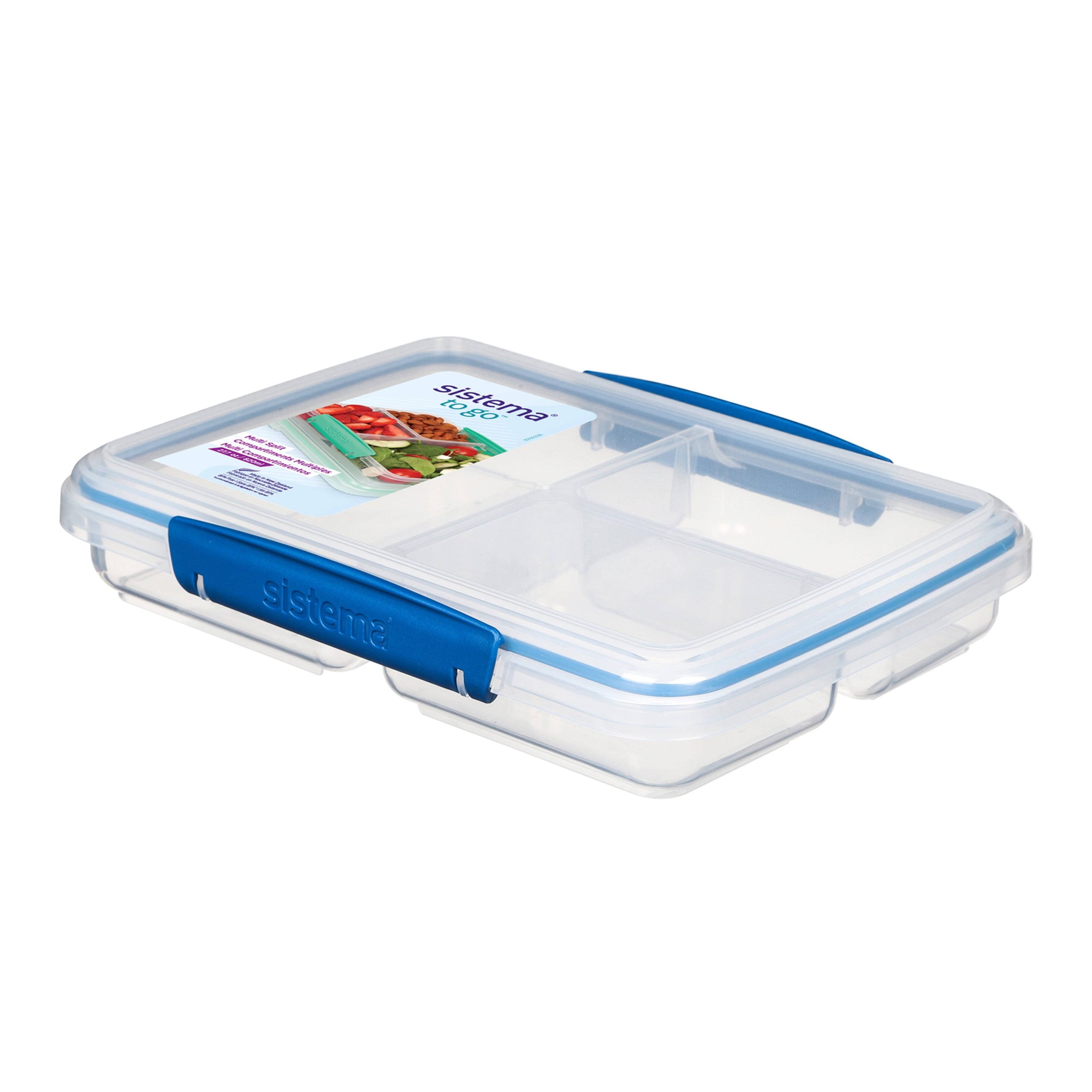 0a3664c6af259912881e06dedfe37d10d5af24f4467eedb1a8768de4fdfde857.jpg Sistema to Go Collection 820ml/3.4 Cups Multi Split Food Storage Container - Image 1