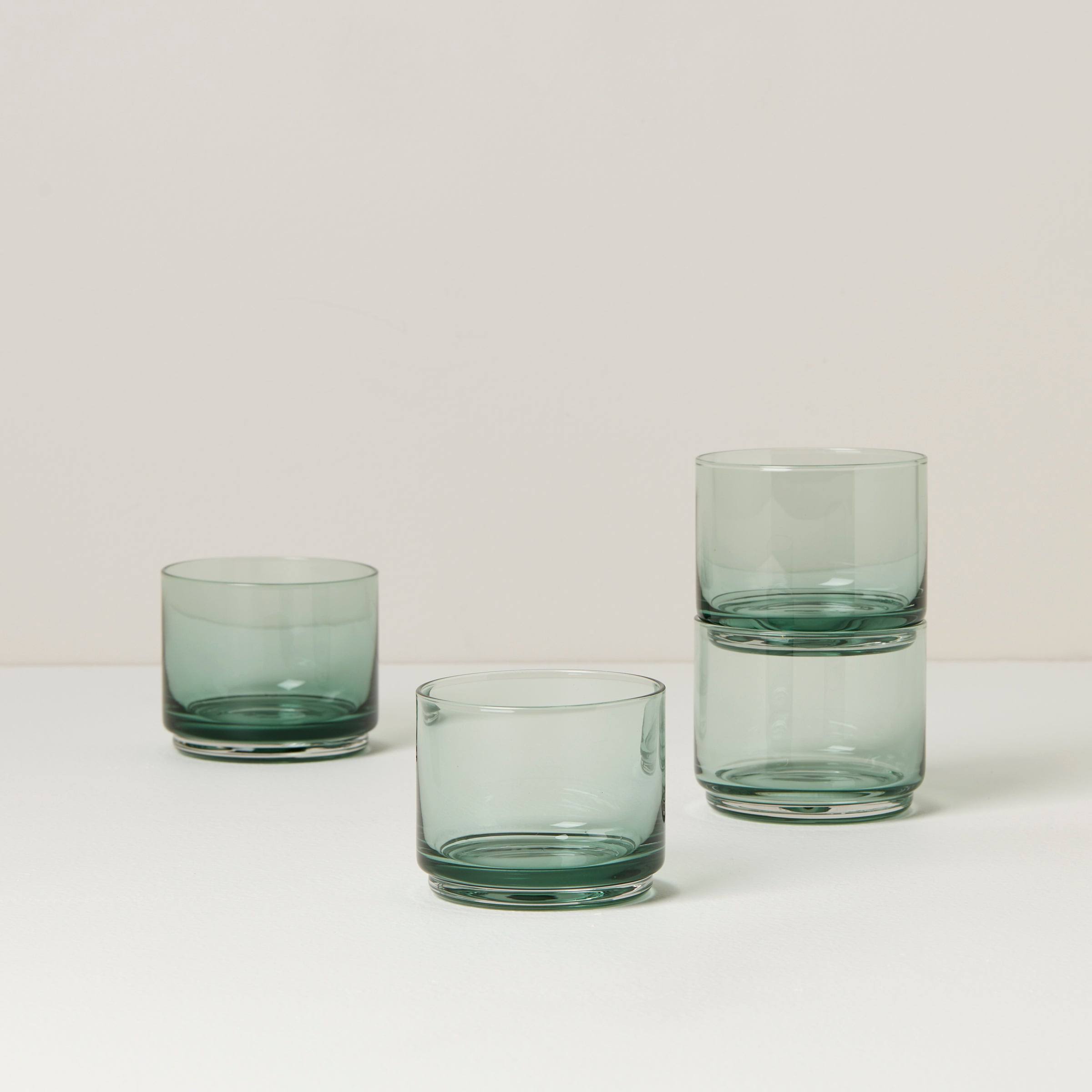 0a39556da23d57b1daabcda5bce2cd280487500bd94b648839775111235a701c.jpg Lenox Tuscany Classics Stackable 4-Piece Short Glasses Set - Green - Image 1