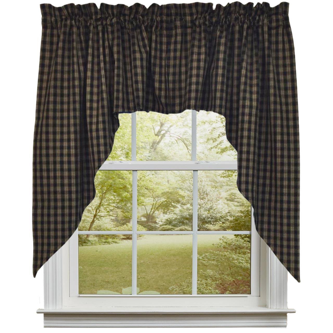 0a3ccff5c741bec8a375792fd887c9f0f94f0702628e1abb05ca1cf16489b5db.jpg Park Designs Sturbridge Swag, Black/Tan - Image 1