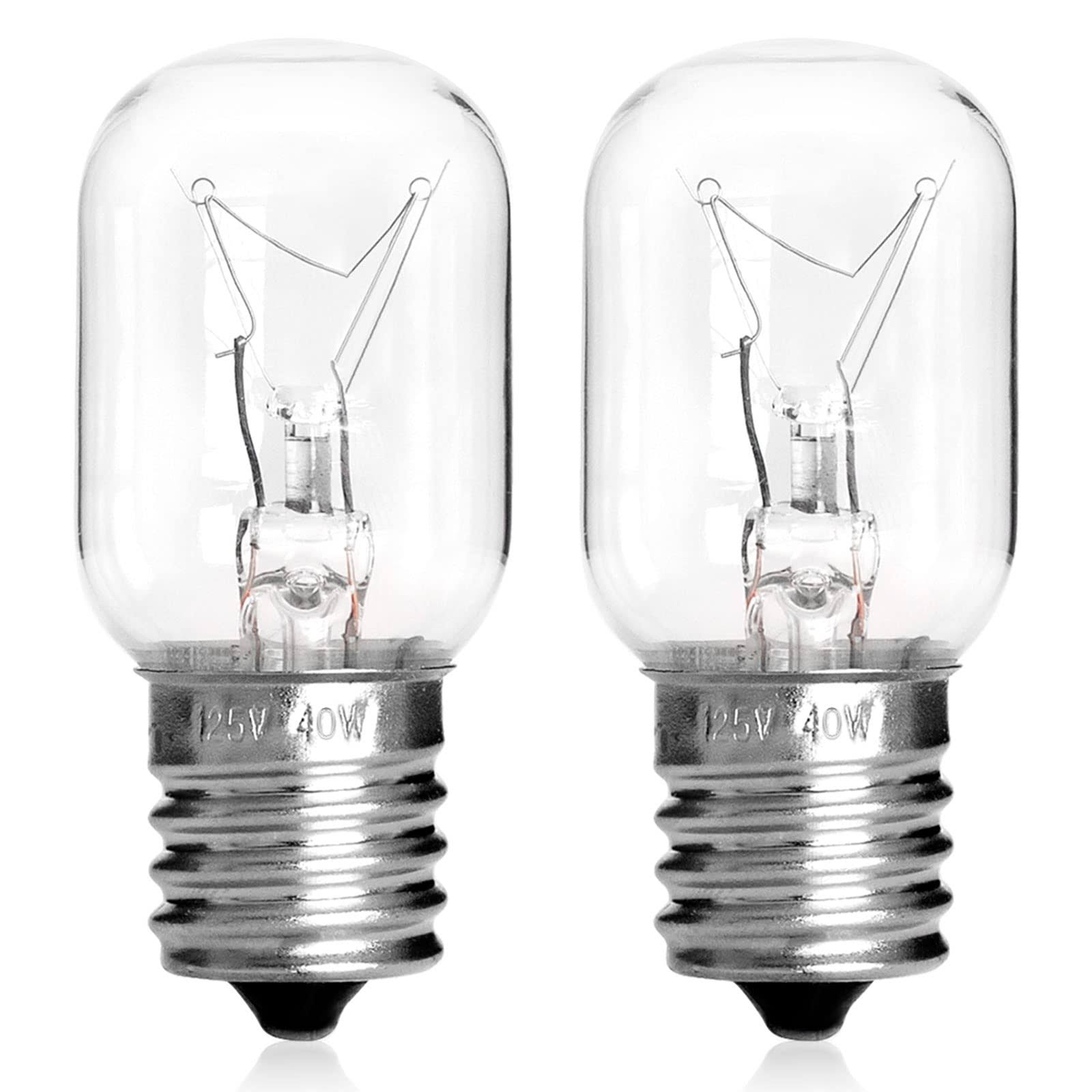 0a60743c3588b8f21cce7dc65aa85413666640c8c6cb3608502caee45f5e28ea.jpg Belleone Microwave Light Bulb Stove Light Lamp Compatible with Whirlpool GE Kenmore LG Microwave, Dimmable with E17 Base 125V 40W, Repalcement for 8206232a, - Image 1