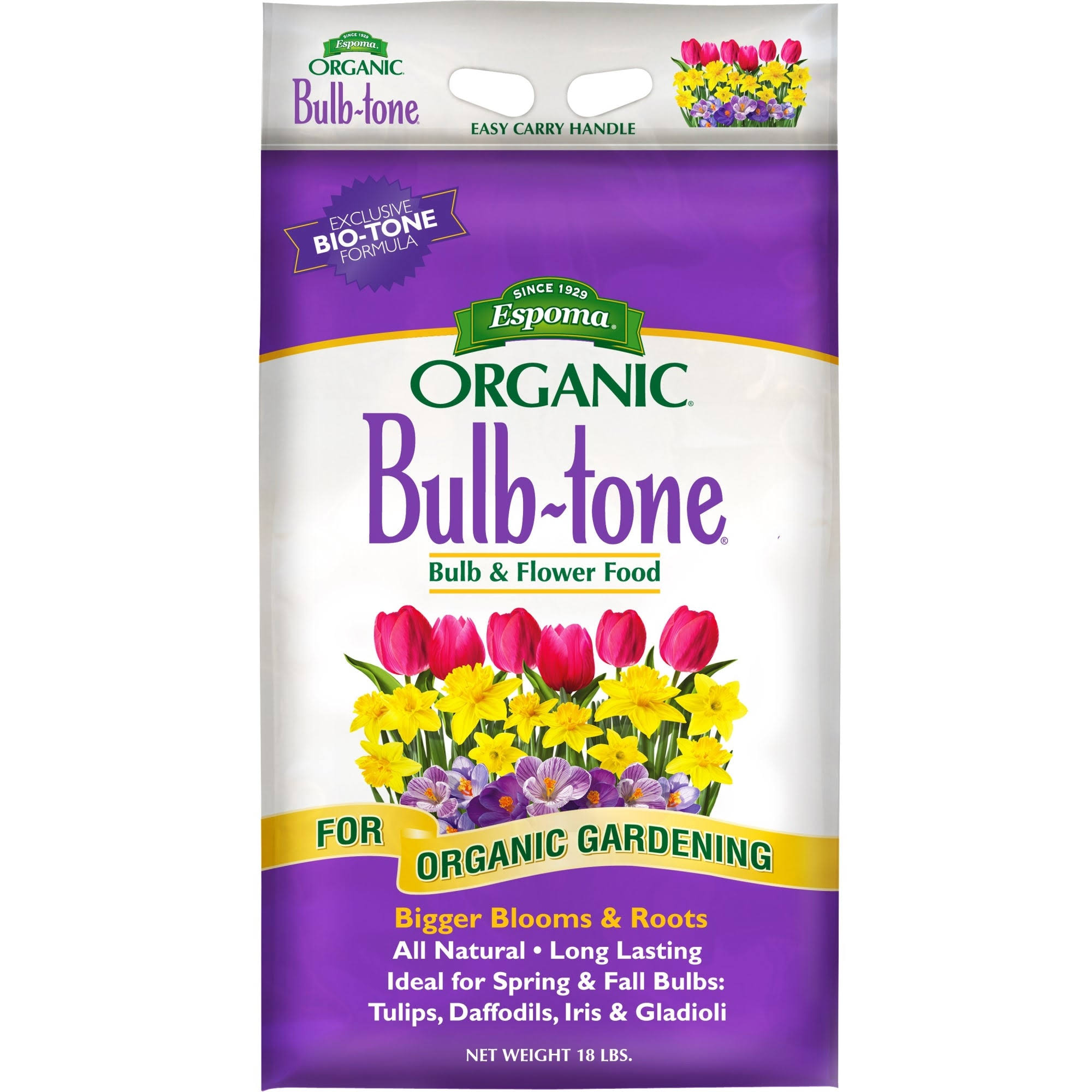 0a60ff3be6ebb4f74e9db80ec382d01e31e88fced10082fc59a7ec15d9529421.jpg Espoma 18 lb Bulb Tone Plant Food - Image 1
