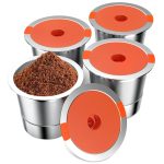 acofem Reusable K Cups|reusable Coffee Pods for Keurig 1.0 & 2.0 Single Cup Coffee Makers, Stainless Steel Reusable K Cup Keurig Coffee Filter(4 Pack)