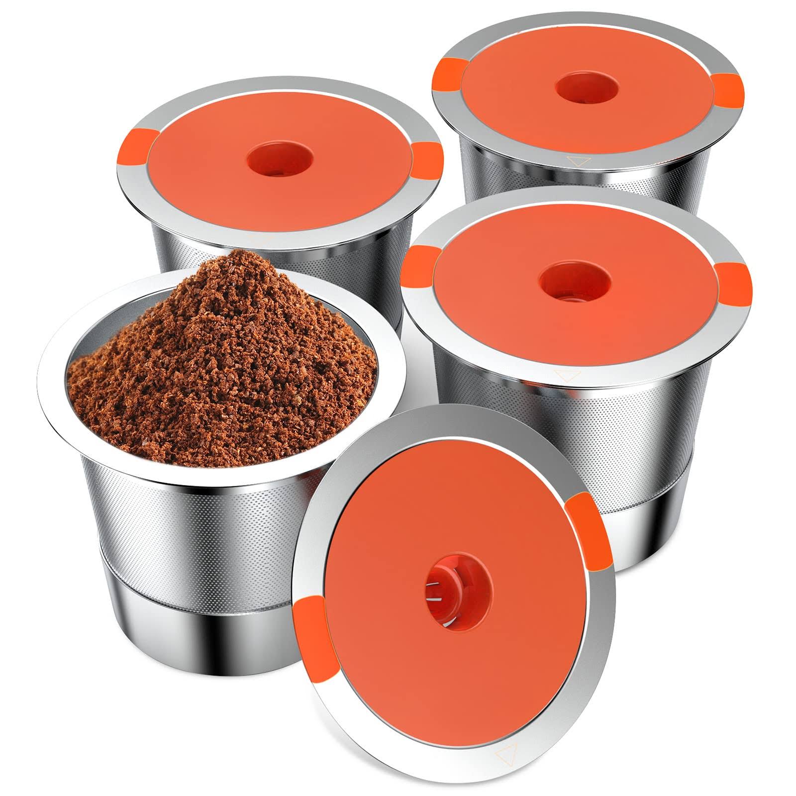 0a70dcade018a38c8e41e8009a196d50544d03702888d3c86dca88d19ebdfa45.jpg acofem Reusable K Cups|reusable Coffee Pods for Keurig 1.0 & 2.0 Single Cup Coffee Makers, Stainless Steel Reusable K Cup Keurig Coffee Filter(4 Pack) - Image 1