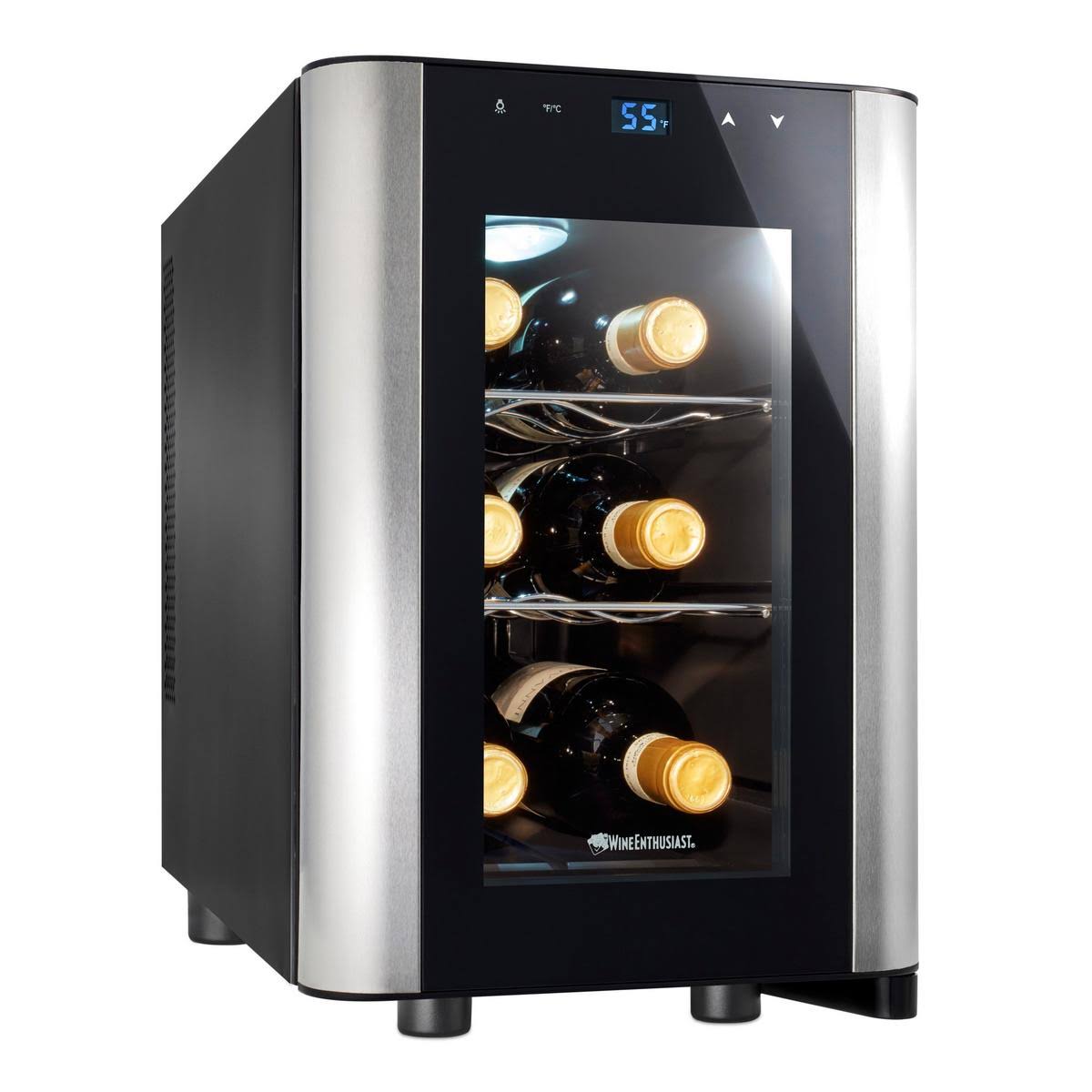 0a750bc4b7b48eebcfd8dee30aacf49961d3c57c00c9010603e5d453aff2c21e.jpg Wine Enthusiast 6-Bottle Countertop Wine Cooler, Black - Image 1