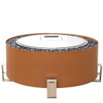 Breeo Luxeve Earth Rust with Amber Brown Glass Outdoor Smokeless Fire Pit