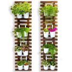 ShopLaLa Wall Planter - 2 Pack, Wooden Hanging Large Planters for Indoor Outdoor Plants, Live Vertical Garden, Plant Wall, Wall Mount Plant Holder