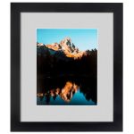 ArtToFrames 8" x 10" inch Satin Black Picture Frame with 2 inch Single Mat Available in Over 60 Colors, for 8" x 10" inch Photos with The Mat or 12" x