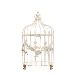 17.7 inch White Floral Tabletop Birdcage by Ashland-Spring Dcor, Size: 9.05�� x 9.64�� x 17.7��