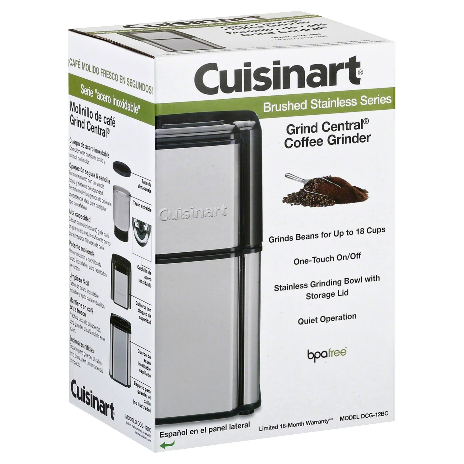 0adcb8c6c9108cdab822671b7943f80fe9d2b5e0c99ab5d1346c83d43a2eb554.jpg Cuisinart Brushed Stainless Series Coffee Grinder, Grind Central - Image 1