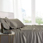Split California King Sheets - Cooling 100% Bamboo Viscose Gray by Royal Tradition