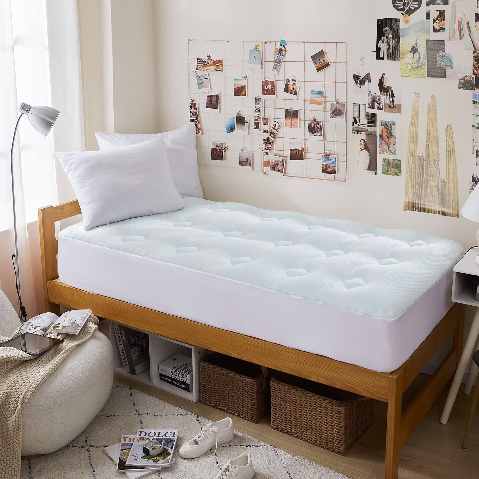 0af5a394753c6ad52f914fba9de64e4ca3863d37ed940e0c7ca3994c910369f4.jpg Hansleep Memory Foam Mattress Topper Twin XL Twin XL Mattress Topper - Image 1