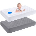 Yoofoss Waterproof Crib Mattress Protector 2 Pack, Quilted Crib Mattress Pad Cover Ultra Soft and Breathable, Machine Washable Toddler Mattress
