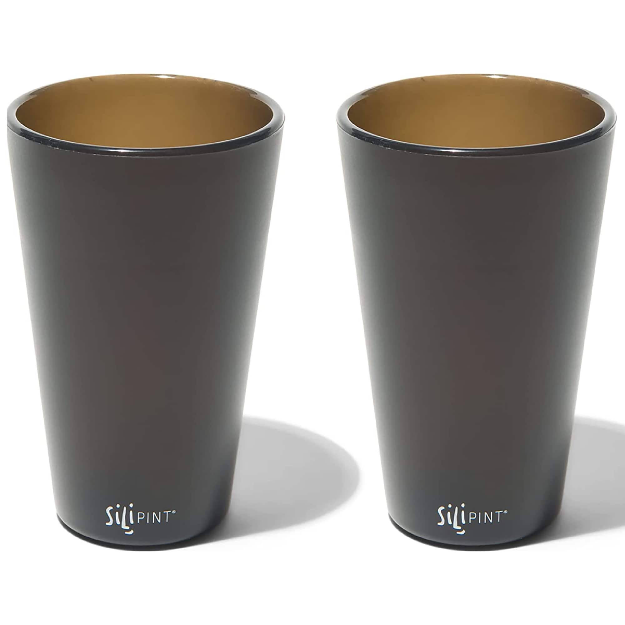 0b004381c9502c62492e165eb4c0f4704abe8030949e7d4d10c0accdaf589a75.jpg Silipint: Silicone Pint Glasses: 2 Pack 16 oz., Smoke - Image 1