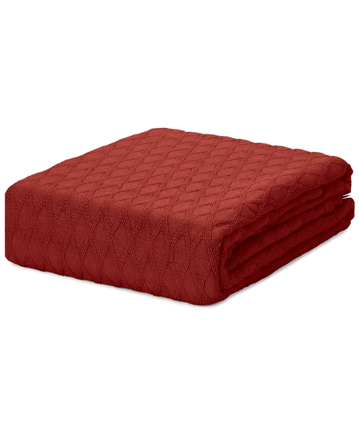 0b14c32304b8a8629de152dce932c1a150581bff3cb1aed5053dd09323b8d3f8.jpg Lauren Ralph Lauren Classic 100% Cotton Blanket, Full/Queen - Red - Image 1