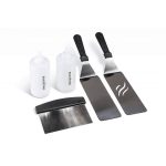 Blackstone 1542 Flat Top Griddle Professional Grade Accessory Tool Kit (5 Pieces) 16 oz Bottle Two Spatulas Chopper/Scraper and One