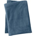Lands' End Cozy Plush Fleece Throw Blanket, Size: Regular No Sz, Blue