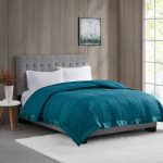 Madison Park Twin Windom Microfiber Down Alternative Blanket | Teal