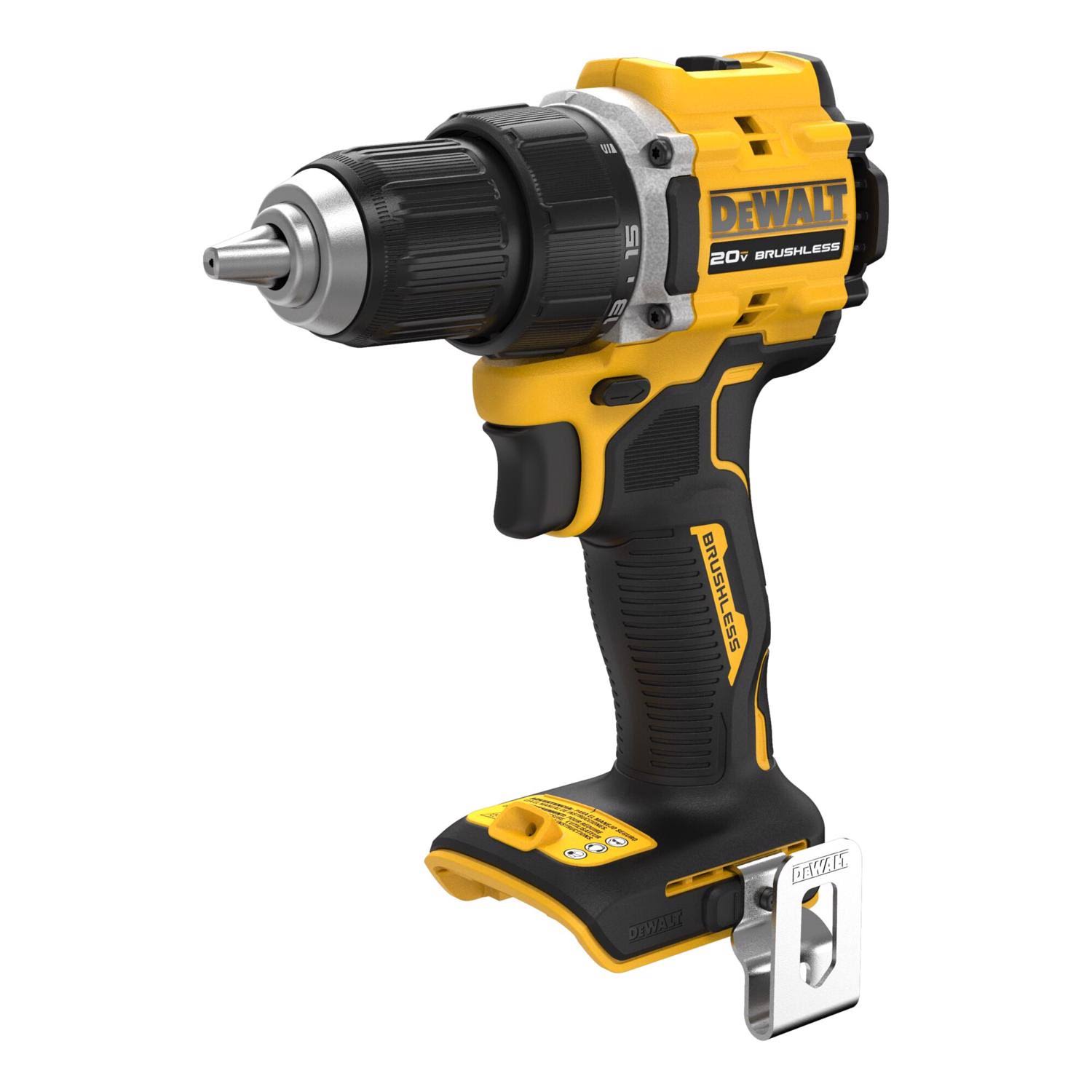 0b3742c90beff5df910dd0a29770f441521e526c51f362aa3addee6649f27b30.jpg DeWalt DCD794B Atomic Compact Series 20V Max Brushless Cordless 1/2 in. Drill/Driver (Tool Only) - Image 1