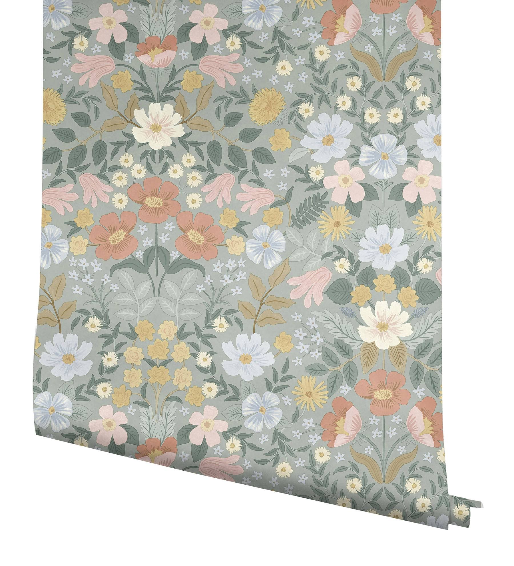 0b4b947db59556a65684d467e227c7fc4da7ea0d53532430a83ac5a83e316dd5.jpg Rifle Paper Co. Bramble Garden Peel & Stick Wallpaper - Sage - Image 1