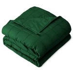 Bare Home Weighted Blanket, 10lbs (60" x 40") - Cotton - Forest Green