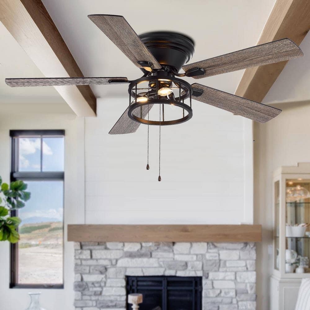 0b5c3f121789939e61dd3c171f89080e23802f334245b3c83495c2c94a55cb1a.jpg Channing 52 in. Indoor Black Ceiling Fans with Light Kit and Pull Chain Included - Image 1