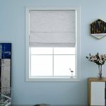 Belmar Washable Cordless 100% Blackout Woven Fabric Roman Shades for Windows Pull-Down Blind for Home, Bedroom, Living Room, Kitchen, Two Tone Color