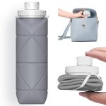 Special Made Collapsible Water Bottles Leakproof Valve Reusable BPA Free Silicone Foldable Water Bottle for Sport Gym Camping Hiking Travel Sports