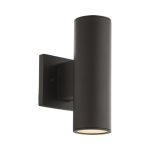 WAC Lighting Cylinder Outdoor Wall Sconce, Bronze, WS-W190212-30-BZ
