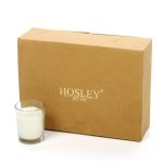 Hosley Set of 12 Unscented Clear Glass Wax Filled Votive Candles, 12 Hour Burn