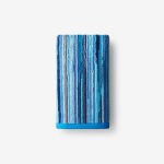 The Company Store Rhythm Blue Striped Cotton Single Hand Towel