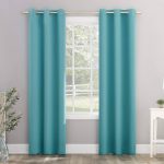 Sun Zero Riley Kids Bedroom Blackout Grommet Curtain Panel, 84" L x 40" W - Surf Blue