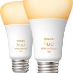 Philips Hue 563346 White Ambiance A19 Smart LED Bulbs (2-Pack)