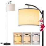 addlon Floor Lamp for Living Room with 3 Color Temperatures, Standing Lamp with Linen Lampshade for Bedroom, Office, Lamps with 9W LED Bulb Included