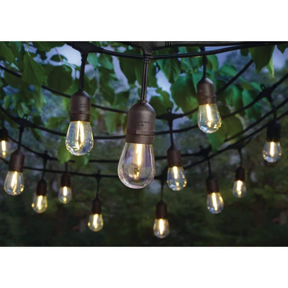 0bf43c5db4665bcf92bd53550de6951a092070edb5410afb01d5e1c293ee8647.jpg Hampton Bay 24-Light Indoor/Outdoor 48' String Light with LED Bulbs - Image 1