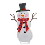 Holiday Living 64.5-in Snowman Free Standing Decoration with LED Lights | W12L0918