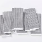 Coyuchi Organic Waffle Kitchen Towel, Set of 6 - Shadow