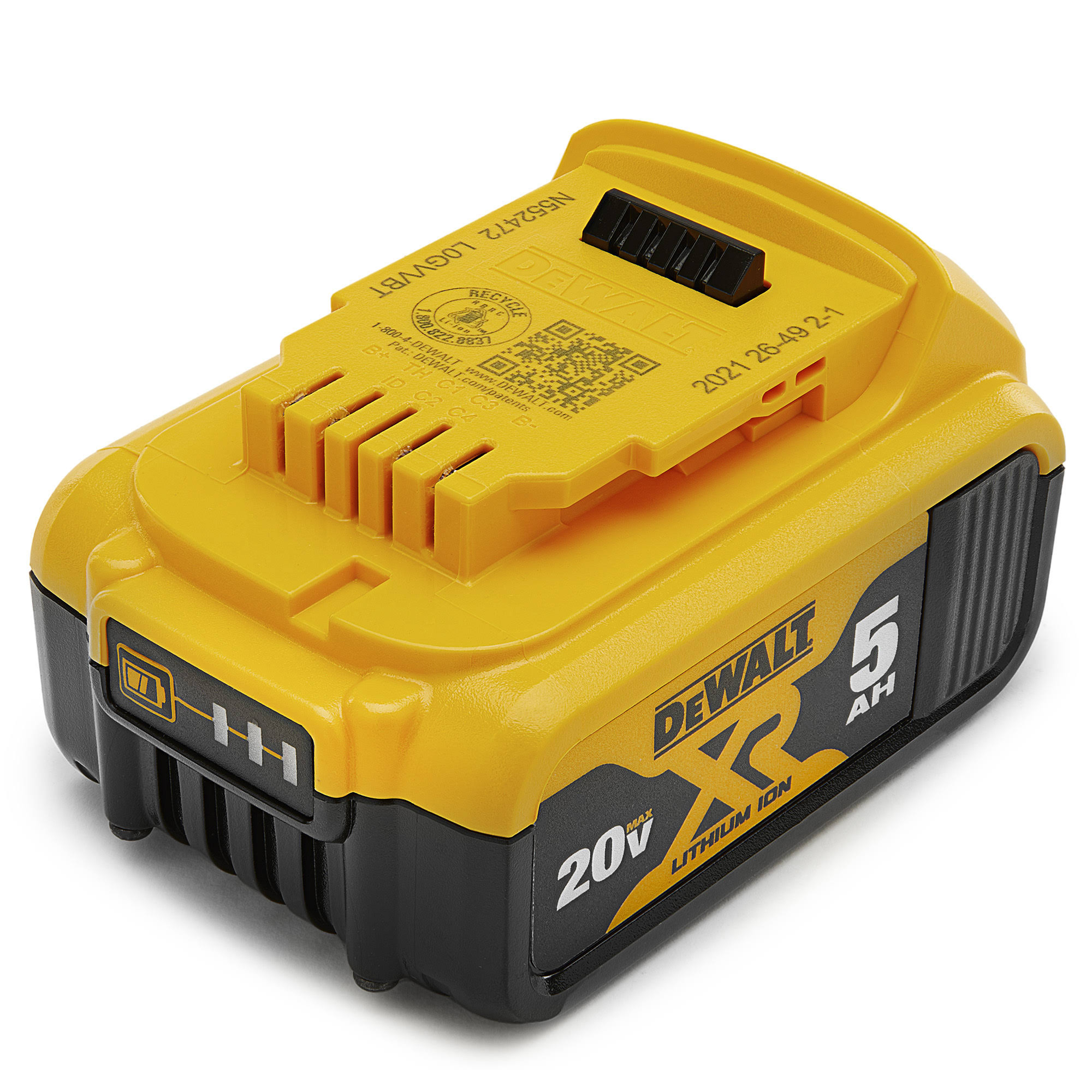 0c6e0192a886cc5ed5ed98f13e182a2398208c12fe2f7955fd54d4f240b6f8a6.jpg DeWalt 20V Max XR Battery Lithium Ion 5.0Ah (DCB205) - Image 1