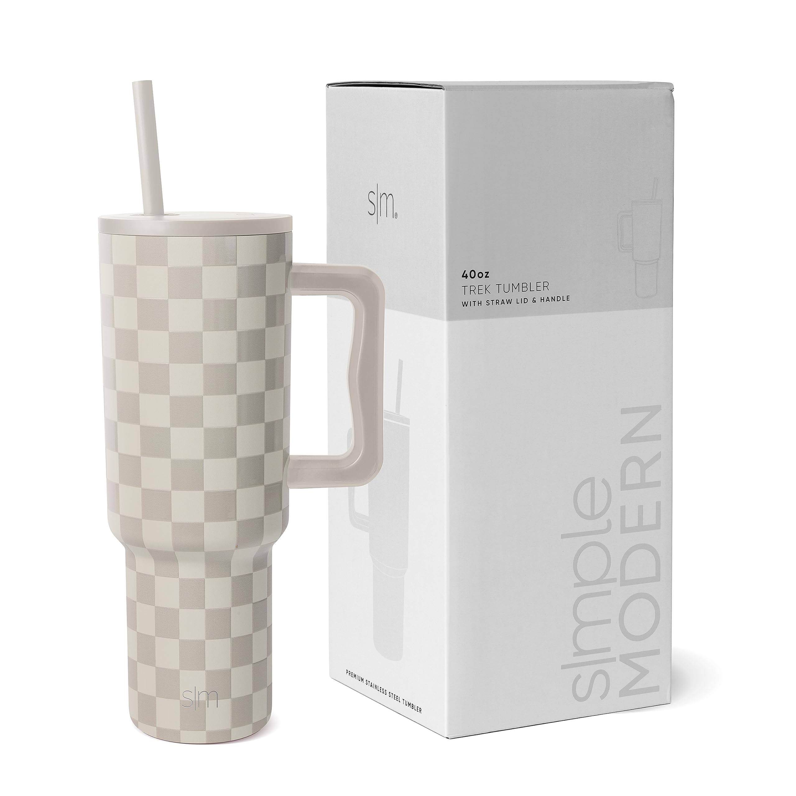 0c708b526b092ae007a17884b1cb1fe9fb91c5fbcfec98feb1f45d5774a83a5a.jpg Simple Modern 40 oz Tumbler with Handle and Straw Lid | Insulated Cup Stainless Steel Water Bottle Stanley Fits Cupholders |Trek Collection - Image 1