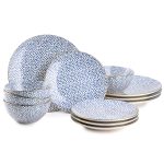 Thyme & Table Blue Dot 12 Piece Dinnerware Set