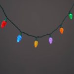 25ct LED C9 Faceted Christmas String Lights Multicolor with Green Wire - Wondershop