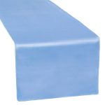 CV Linens Satin Table Runner - Cornflower/Serenity