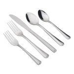 Mainstays Lace Stainless Steel Flatware Set with Tray Organizer Tableware - Silver - 1 Each