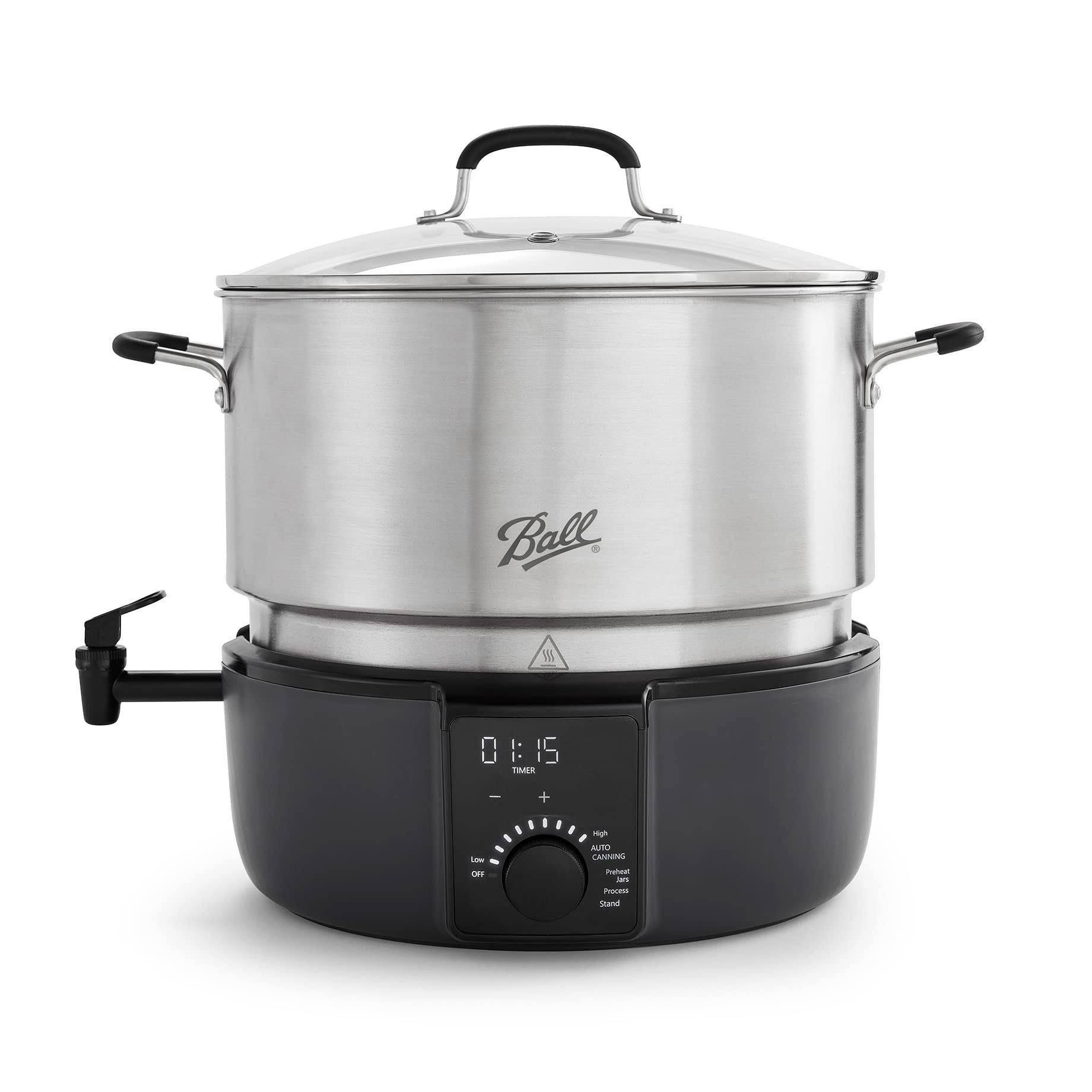 0cdec7b68a85e9e4e4311d9ef63a68abe761b73d13f74401f402fe301fef1d6e.jpg Ball EasyCanner Electric Water Bath Canner - 21 qt - Image 1